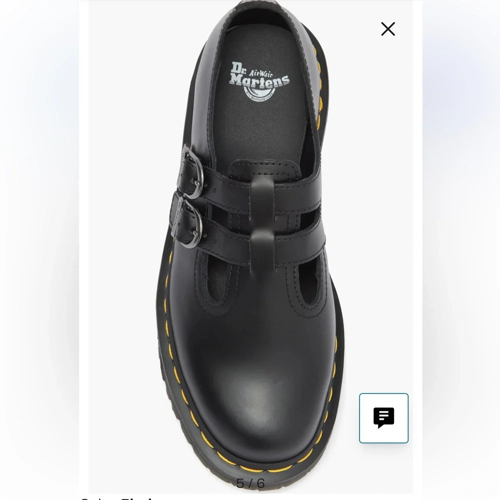 Dr. Martens 8065 II Mary Jane Black Leather Shoes 9 NWT - Picture 11 of 12